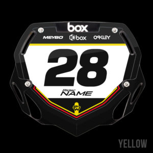 BMX Numberplate Dozzle yellow