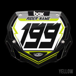 BMX Numberplate Name Yellow