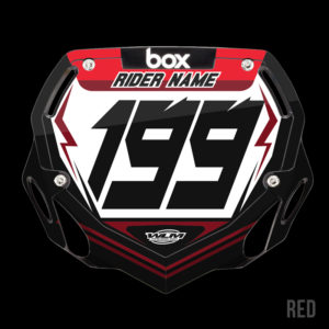 BMX Numberplate Name red