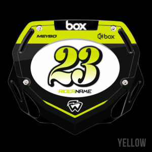 BMX Numberplate winner yellow