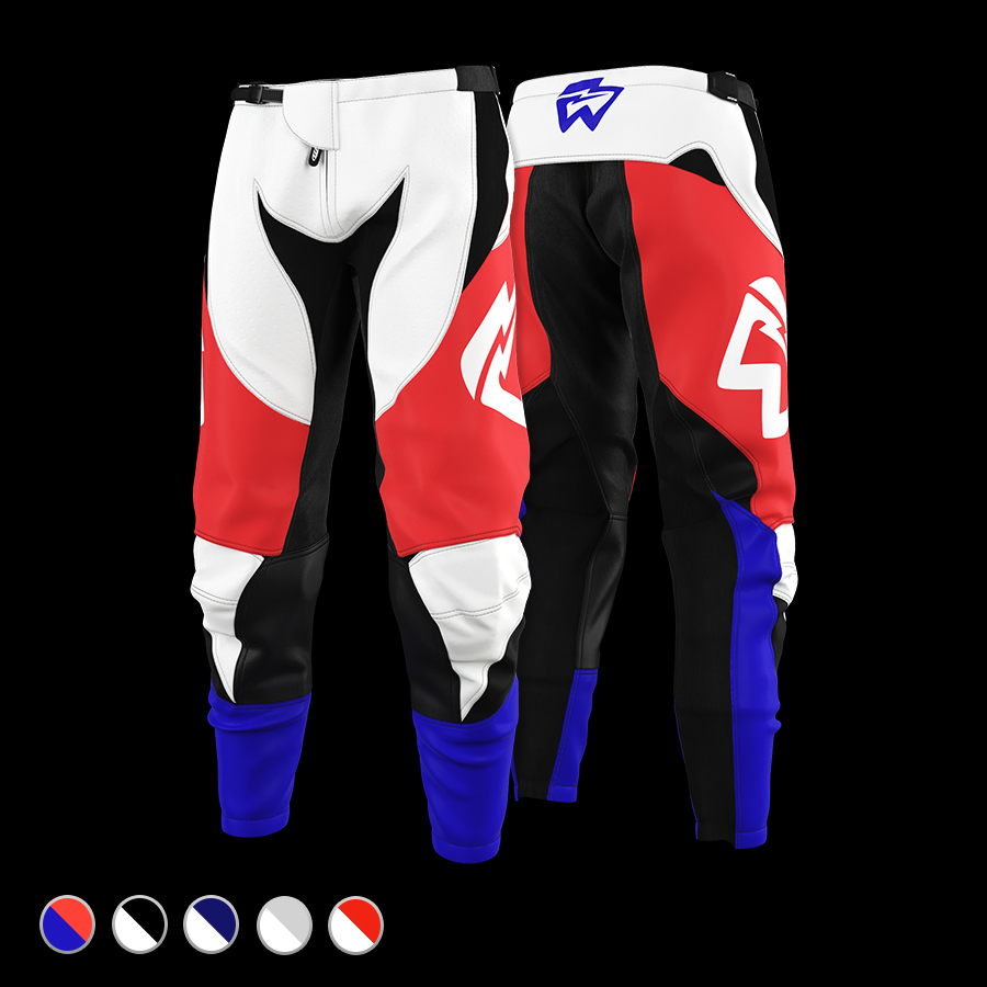 MX Broek Leading Red White Blue Front