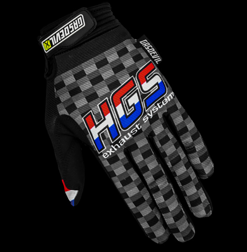 HGS handschoen cross zwart grijs